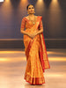Diadem Rich Maroon Red Floral Zari Woven Design Pure Kanchipuram Silk Bridal Saree with Korvai Zari Border