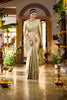 Light Green Leaf Woven Banarasi Silk Saree