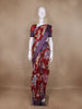 Dominant Red Floral Design Printed Kota Cotton Saree - Diadem