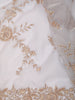 Dove Grey Floral Vine Sequins and  Kartana Embroidered Design Net Party Wear Saree with Designer Border