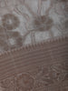 Dove Grey Floral Design Woven Tissue Silk Saree - Diadem