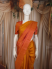 Dual-tone Mustard Yellow Zari Woven Design Pure Kanchipuram Silk Saree with Contrast Border