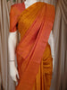 Dual-tone Mustard Yellow Zari Woven Design Pure Kanchipuram Silk Saree with Contrast Border