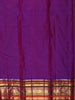 Dual Tone Purple and Teal Butta Zari Woven Design Pure Kanchipuram Silk Saree With Contrast Double Zari Border