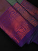 Dusky Mauve Butta Woven Soft Silk Saree with Purple Contrast Border