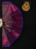 Dusky Mauve Butta Woven Soft Silk Saree with Purple Contrast Border