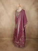 Dusky Rose Mauve Pink Sequins and Beads Embroidered Design Organza Lehenga with Dupatta