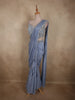 Dusty Blue Beads Embroidered Design Georgette Ready To Wear Saree with Designer Blouse