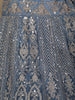 Dusty Blue Floral Design Heavy Embroidery Net Lehenga