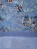 Dusty Blue Floral Printed Design Chiffon Casual Saree with Striped Border