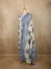 Dusty Blue Floral Printed Design Cotton Salwar Suit with Dupatta