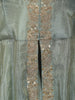 Dusty Blue Floral Thread and Sequins Embroidered Design Organza Mastani Palazzo Suit
