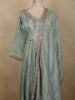 Dusty Blue Floral Thread and Sequins Embroidered Design Organza Mastani Palazzo Suit