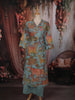 Dusty Blue Kalamkari Printed Design Cotton Straight Cut Salwar Suit