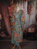 Dusty Blue Kalamkari Printed Design Cotton Straight Cut Salwar Suit