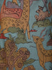 Dusty Blue Kalamkari Printed Design Cotton Straight Cut Salwar Suit