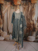 Dusty Blue Paisley Sequins and Zari Embroidered Design Tissue Silk Straight Cut Salwar Suit with Matching Dupatta