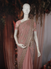 Dusty Blush Pink Floral Zari Embroidered Design Georgette designer Saree