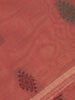 Dusty Brown Diamond Butta Woven Design Cotton Saree