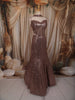 Dusty Brown Heavy Sequins and Beads Embroidered Design Mermaid Sequins Lehenga with Choker Dupatta
