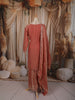 Dusty Coral Pink Floral Sequins and Beads Embroidered Design Tissue Organza Fancy Palazzo Suit with Matching Dupatta