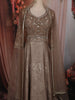 Dusty Gold Brown Sequins and Beads Embroidered Design Textured Lehenga With Dupatta