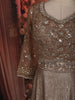 Dusty Gold Brown Sequins and Beads Embroidered Design Textured Lehenga With Dupatta