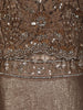 Dusty Gold Brown Sequins and Beads Embroidered Design Textured Lehenga With Dupatta