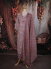 Dusty Lavender Floral Printed Design Cotton Straight Cut Salwar Suit with Dupatta