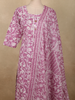 Dusty Lavender Floral Printed Design Cotton Straight Cut Salwar Suit with Dupatta