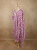 Dusty Lavender Floral Printed Design Cotton Straight Cut Salwar Suit with Dupatta