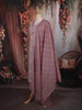 Dusty Lavender Floral Printed Design Cotton Straight Cut Salwar Suit with Dupatta