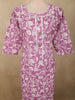 Dusty Lavender Floral Printed Design Cotton Straight Cut Salwar Suit with Dupatta