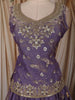 Dusty Lavender Floral Sequins and Beads Embroidered Design Organza Bridesmaids Lehenga with Dupatta