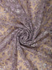 Dusty Lavender Floral Sequins and Thread Embroidered Design Net Designer Saree with Designer Border