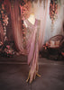 Dusty Lavender Floral Vine Sequins and Beads Embroidered Design Tissue Organza Ready to Wear Party Saree with Matching Designer Blouse