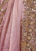 Dusty Lavender Floral Vine Sequins and Beads Embroidered Design Tissue Organza Ready to Wear Party Saree with Matching Designer Blouse