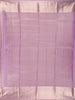 Dusty Lavender Floral Woven Design Pure Kanchipuram Silk Saree with Zari Border