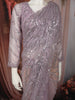 Dusty Lavender Heavy Sequins Embroidered Design Net Fancy Saree with Scalloped Border