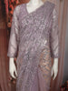 Dusty Lavender Heavy Sequins Embroidered Design Net Fancy Saree with Scalloped Border