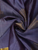 Dusty Lavender Leaf Butta Zari Woven Design Pure Kanchipuram Silk Saree with Contrast Zari Border