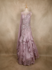 Dusty Lavender Sequins Embellished Design Net Mermaid Gown