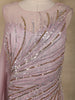 Dusty Lavender Sequins Embellished Design Net Mermaid Gown