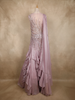 Dusty Lavender Sequins Embellished Design Net Mermaid Gown