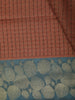 Dusty Maroon Checked Zari Woven Design Semi Tussar Saree with Contrast Zari Border
