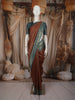 Dusty Maroon Checked Zari Woven Design Semi Tussar Saree with Contrast Zari Border