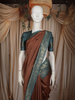 Dusty Maroon Checked Zari Woven Design Semi Tussar Saree with Contrast Zari Border