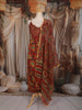 Dusty Maroon Floral Printed Design Cotton Palazzo Suit with Dupatta