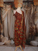 Dusty Maroon Floral Printed Design Cotton Palazzo Suit with Dupatta