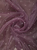 Dusty Mauve Beads Embroidered Design Pure Organza Fancy Saree with Scalloped Border
